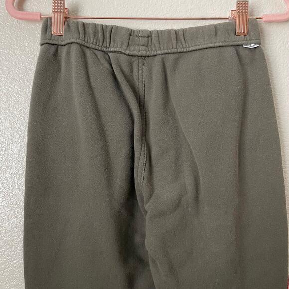 Mother Pants Womens XS Green The lounger Inside Crop Step Fray Stripe Sweatpants - Picture 7 of 14